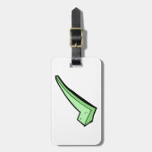 Green Check Mark Tick Symbol Gepäckanhänger (Vorderseite vertikal)