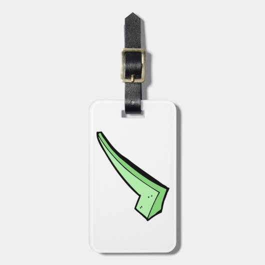 Green Check Mark Tick Symbol Gepäckanhänger (Vorderseite vertikal)