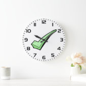 Green Check Mark Tick Symbol Große Wanduhr (Zuhause)
