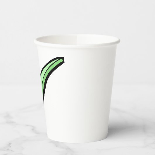 Green Check Mark Tick Symbol Pappbecher (Links)