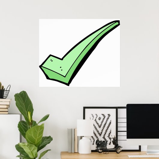 Green Check Mark Tick Symbol Poster (Heimbüro)