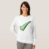 Green Check Mark Tick Symbol T-Shirt (Vorne ganz)