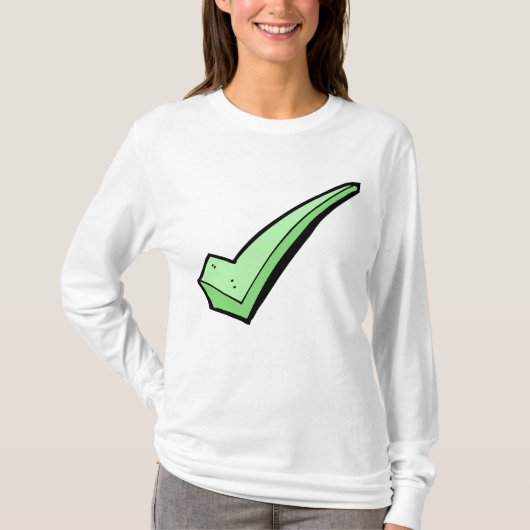 Green Check Mark Tick Symbol T-Shirt (Vorderseite)