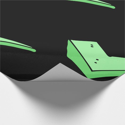 Green Check Mark Tick Wrapping Paper Geschenkpapier