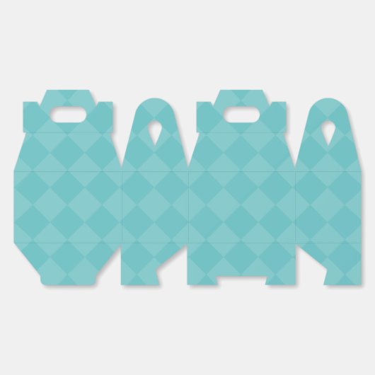 Green Checked Gastgeschenk Box Geschenkschachtel (Ungeklappt)