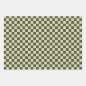 Green Checked Geschenkpapier Set (Vorderseite)