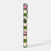 Green Checkerboard Aesthetic Phone Case iPhone Hülle (Rechte Seite)