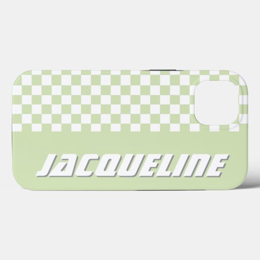 Green Checkered Pattern Case-Mate iPhone Hülle (Rückseite (Horizontal))