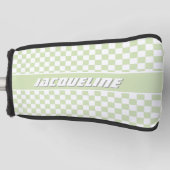 Green Checkered Pattern Golf Headcover (Vorderseite)