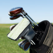 Green Checkered Pattern Golf Headcover (In Situ)
