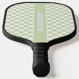 Green Checkered Pattern Pickleball Schläger