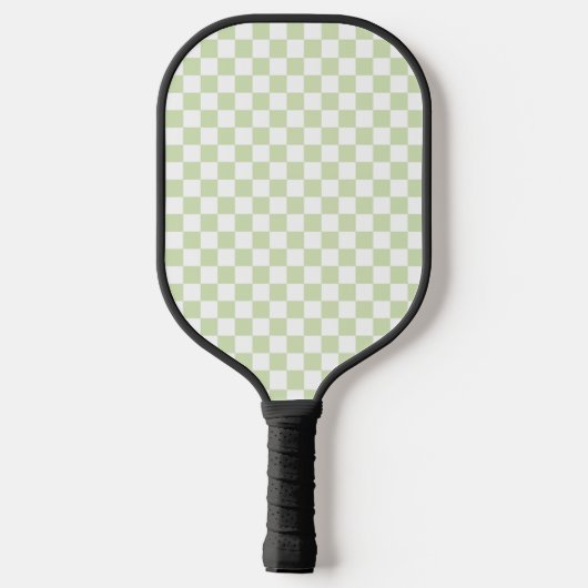 Green Checkered Pattern Pickleball Schläger (Rückseite)