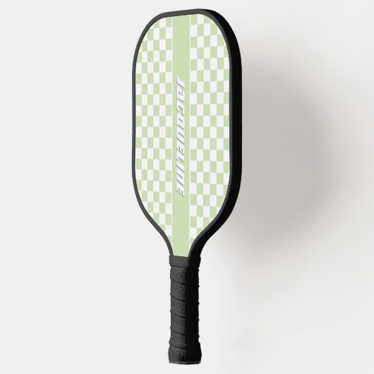Green Checkered Pattern Pickleball Schläger (Links)