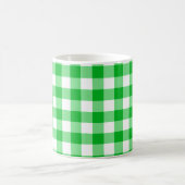 Green Checkered Square Nahtloses Muster Kaffeetasse (Mittel)