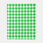 Green Checkered Square Seamless Pattern Fleecedecke (Vorderseite)