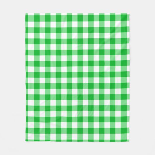 Green Checkered Square Seamless Pattern  Fleecedecke (Vorderseite)