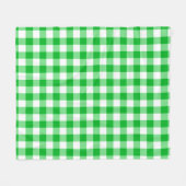 Green Checkered Square Seamless Pattern  Fleecedecke (Vorderseite (Horizontal))