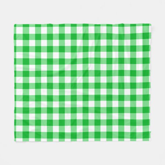 Green Checkered Square Seamless Pattern Fleecedecke (Vorderseite (Horizontal))