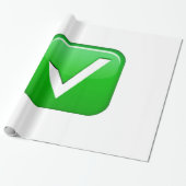Green Checkmark in Box - Emoji Geschenkpapier (Ungerollt)