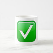 Green Checkmark in Box - Emoji Kaffeetasse (Mittel)
