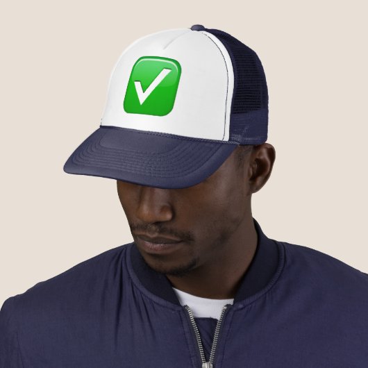 Green Checkmark in Box - Emoji Truckerkappe (Beispiel)