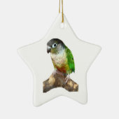 Green Cheek Conture Keramikornament (Rechts)