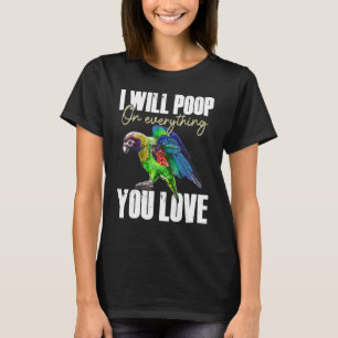 Green Cheek Conure Art Men Kacktest Bird Parrot T-Shirt