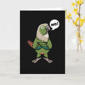 Green Cheek Conure Green-Cheeked Parakeet Karte (Gelbe Blume)