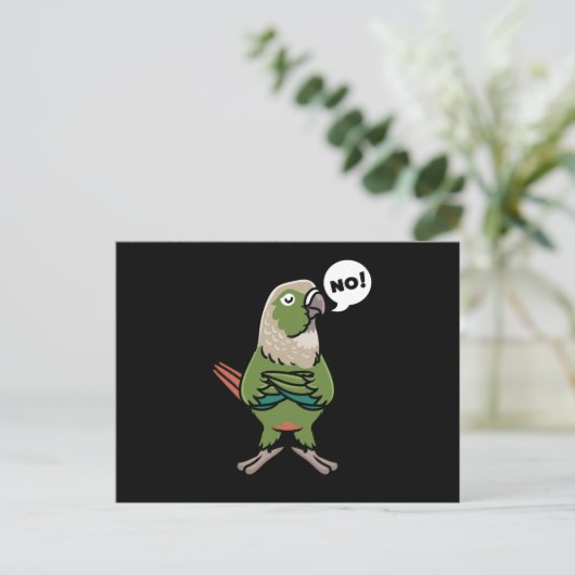 Green Cheek Conure Green Cheeked Parakeet Postkarte (Stehend Vorderseite)