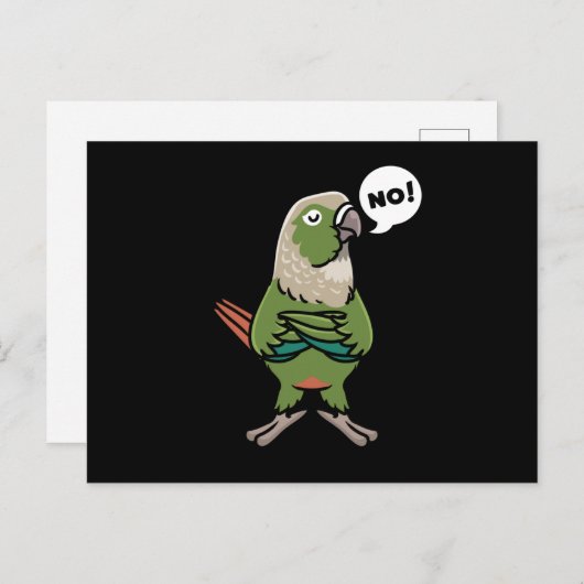 Green Cheek Conure Green Cheeked Parakeet Postkarte (Vorne/Hinten)