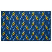 Green Cheek Conure Parakeet Fun Bird Blue Feathers Stoff (Fat Quarter (45,7 x 55,9 cm))
