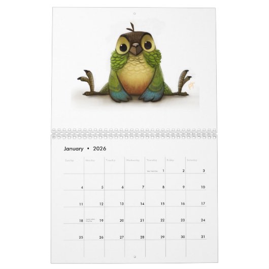 Green Cheek Conure Parrot 2021 Kalender (Jan 2026)