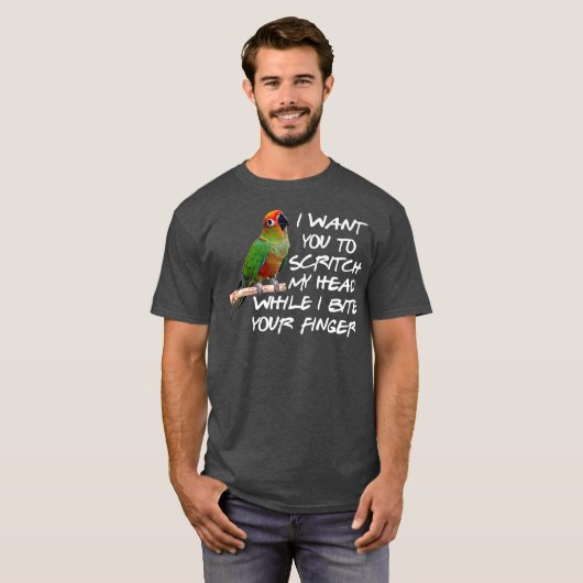 Green Cheek Conure Parrot Bird Lover Conure Gesche T-Shirt (Vorne ganz)