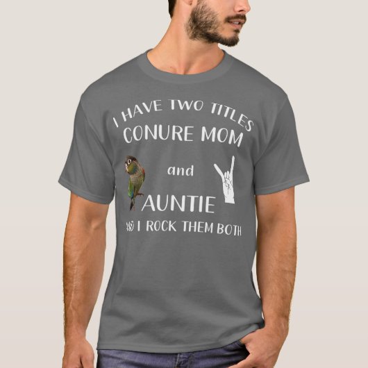 Green Cheek Conure Shirt Tantchen und Mama sichern (Vorderseite)