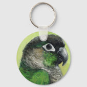 "Green Cheeked Conure" Bird Art Schlüsselanhänger (Vorderseite)