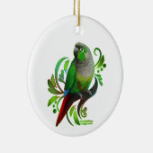 Green Cheeked Conure Keramik Ornament (Rechts)