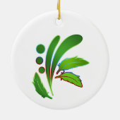 Green Cheeked Conure Keramik Ornament (Hinten)