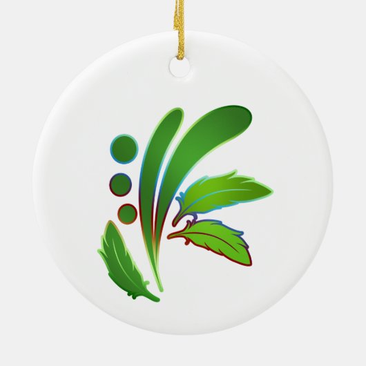 Green Cheeked Conure Keramik Ornament (Hinten)