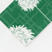 Green Cheerleader Pom Pom Muster Fleecedecke (Ecke)