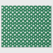 Green Cheerleader Pom Pom Muster Geschenkpapier (Flach)