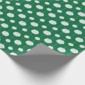 Green Cheerleader Pom Pom Muster Geschenkpapier (Ecke)