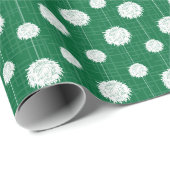 Green Cheerleader Pom Pom Muster Geschenkpapier (Rolleneckpunkt)