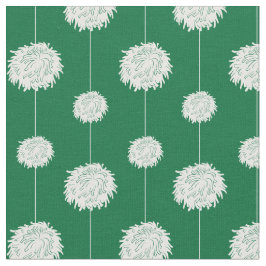 Green Cheerleader Pom Pom Muster Stoff