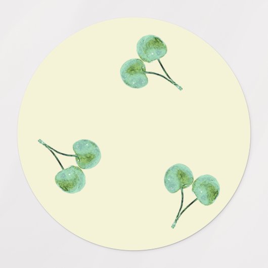Green Cherry Etiketten (Design 1)