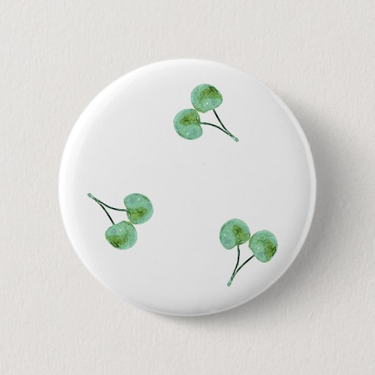 Green Cherry Muster Button (Vorderseite)