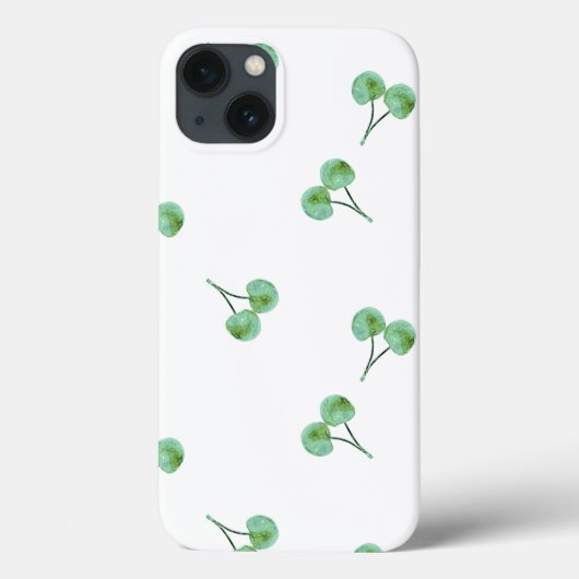 Green Cherry Muster Case-Mate iPhone Hülle (Rückseite)