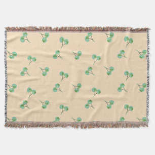 Green Cherry Muster Decke