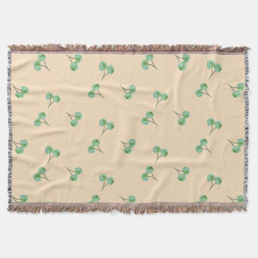 Green Cherry Muster Decke (Vorderseite)