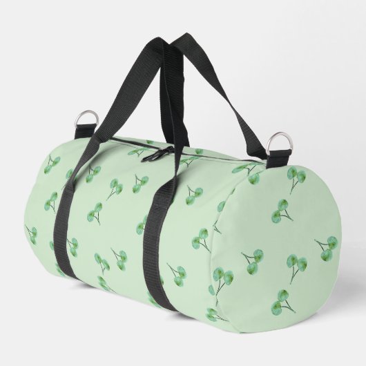 Green Cherry Muster Duffle Bag (Linke Seite)