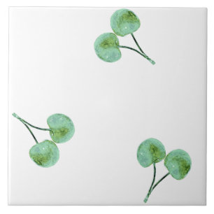 Green Cherry Muster Fliese